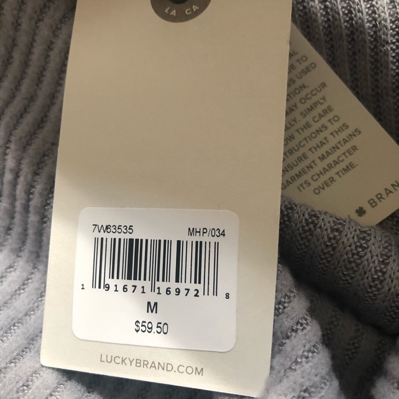 Lucky Brand Cowl Neck Surplice Back Pullover - Picture 6 of 6